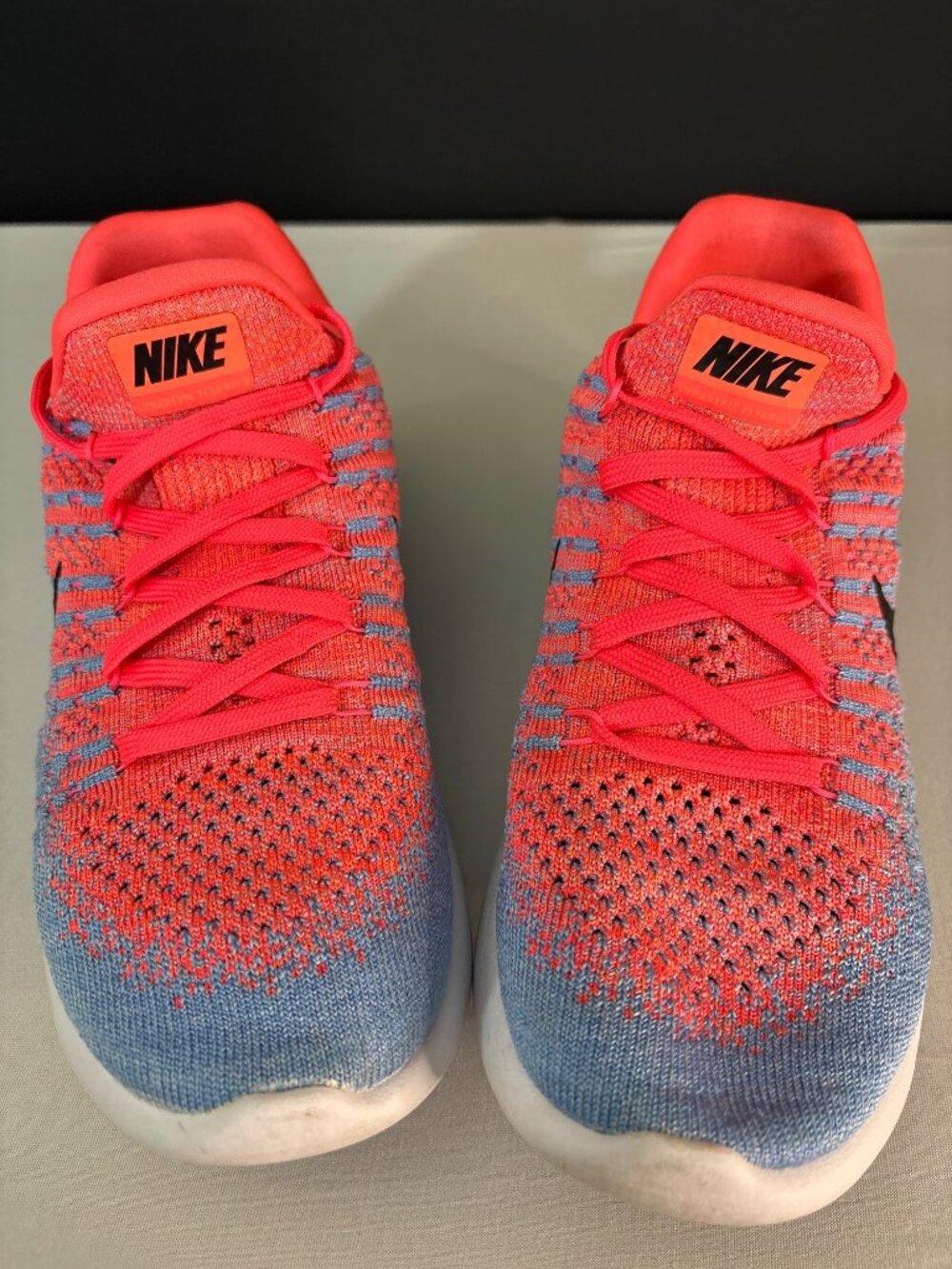 Nike LunarEpic Flyknit Racer Running Shoes Coral Blue Lightweight Breathable (7) - Picture 4 of 14